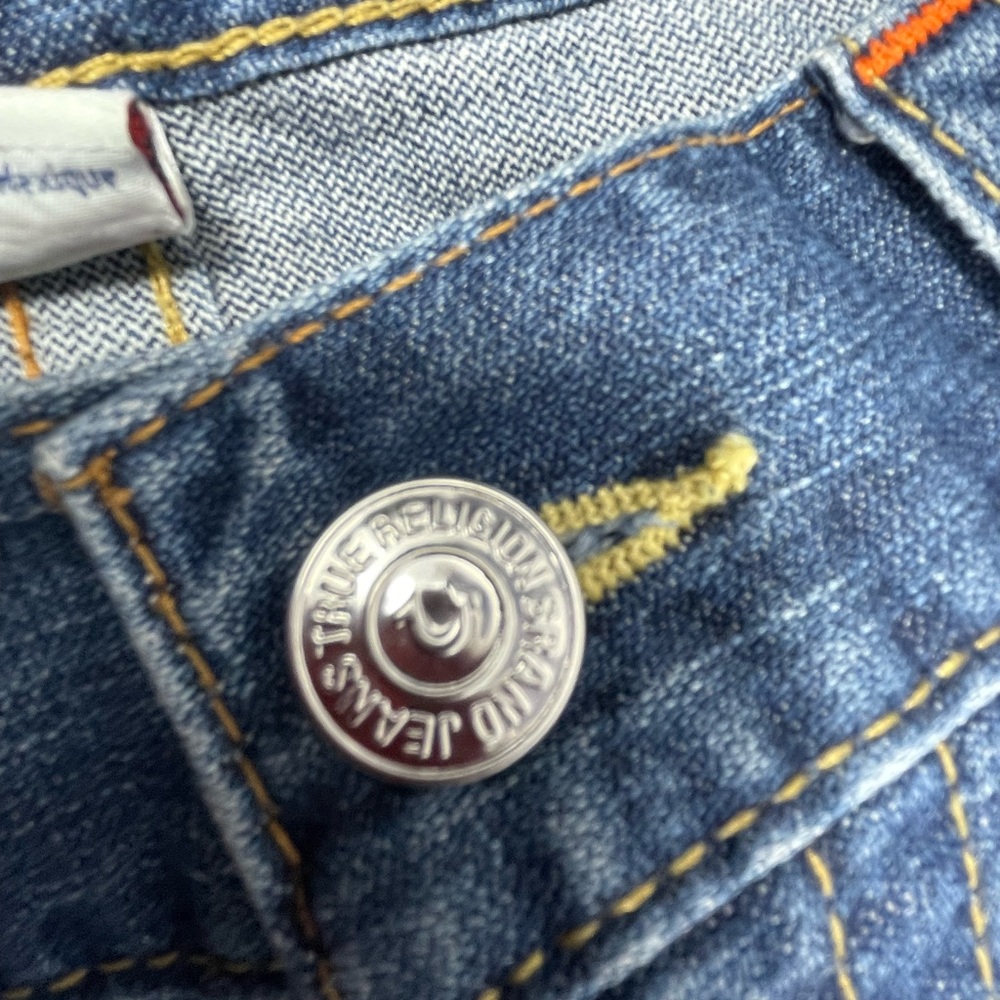 True Religion Straight Flap Patches Jeans Size 34 - Picture 8 of 16